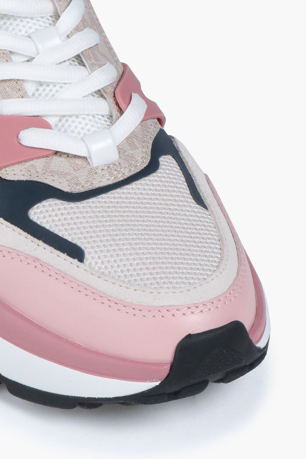 MICHAEL MICHAEL KORS Textured faux leather and mesh sneakers