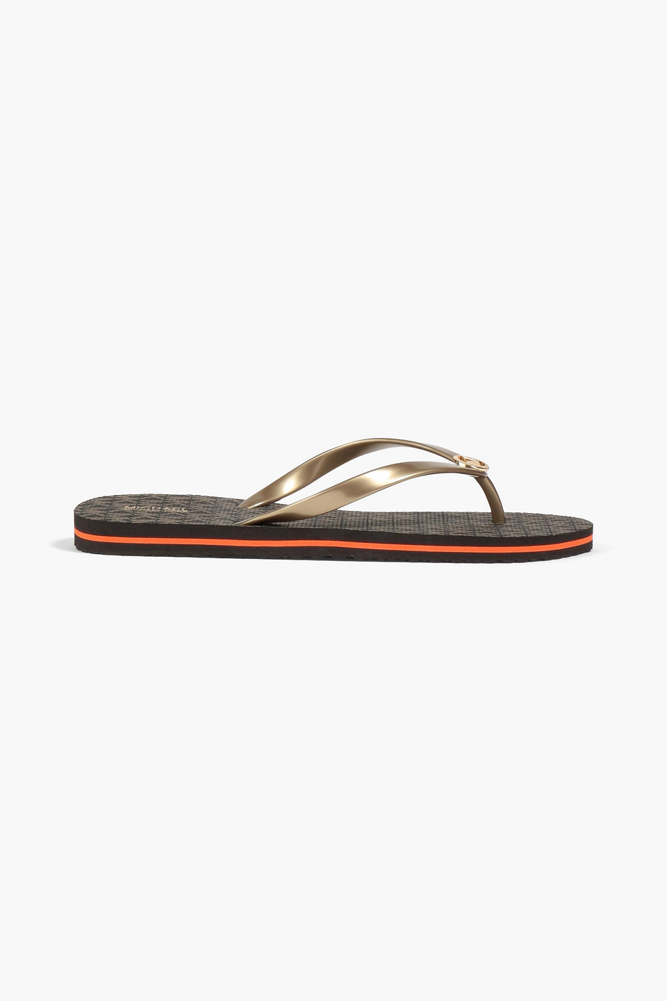 Michael Michael Kors Metallic Pvc Slides In Red