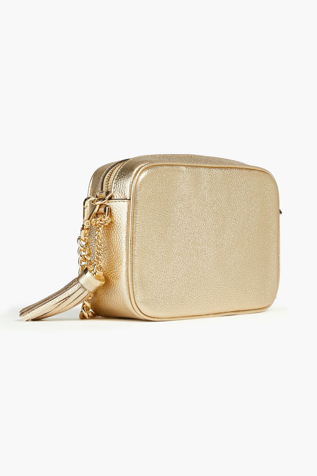 MICHAEL MICHAEL KORS Tasseled metallic pebbledleather camera bag