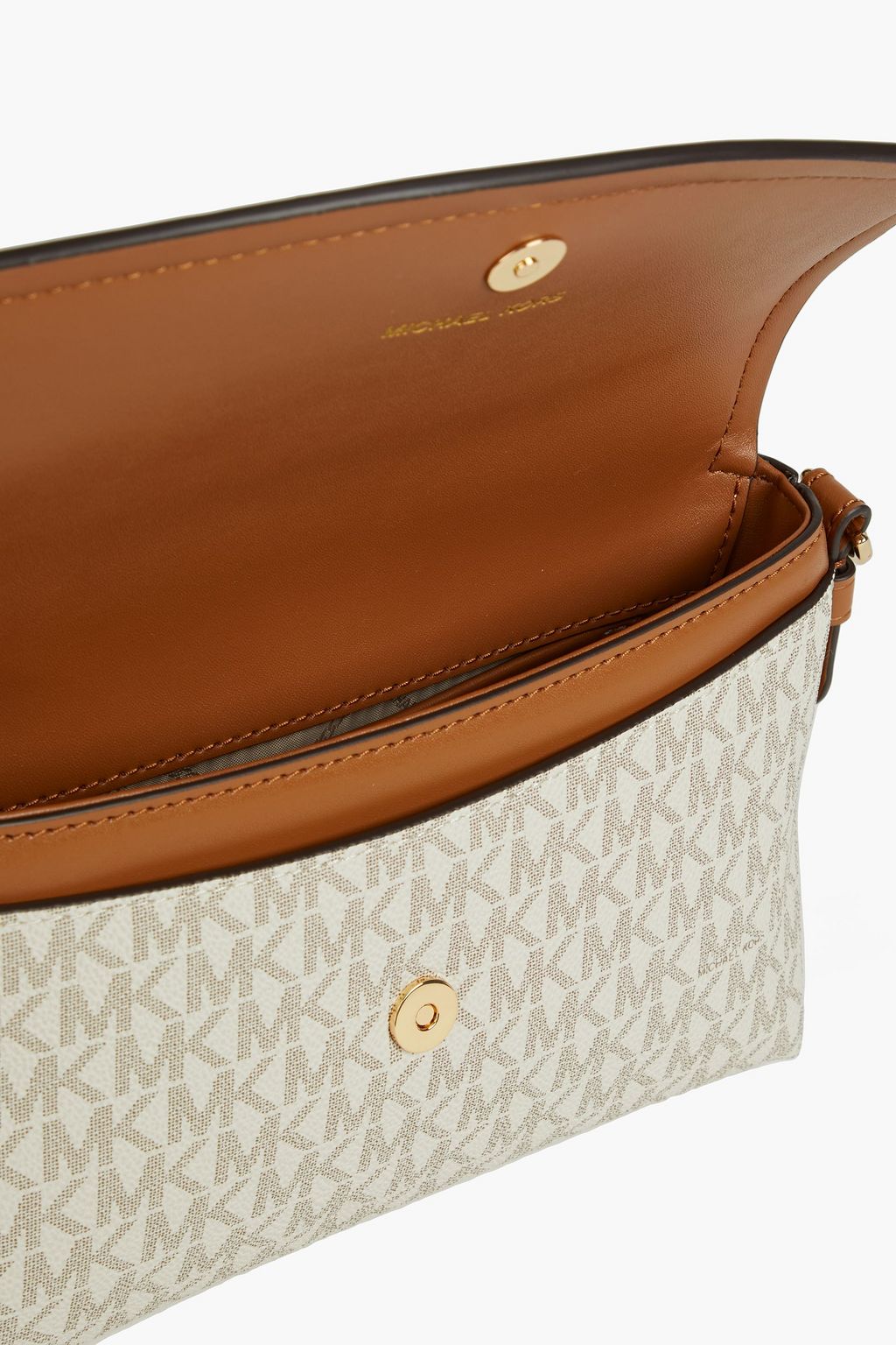 MICHAEL MICHAEL KORS Brooklyn faux smooth and textured-leather shoulder bag