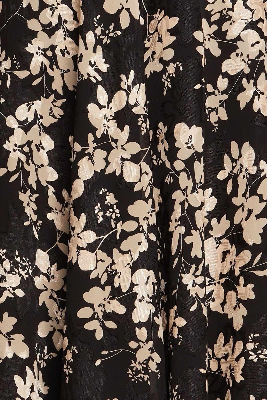 MIKAEL AGHAL Asymmetric floral-print jacquard dress