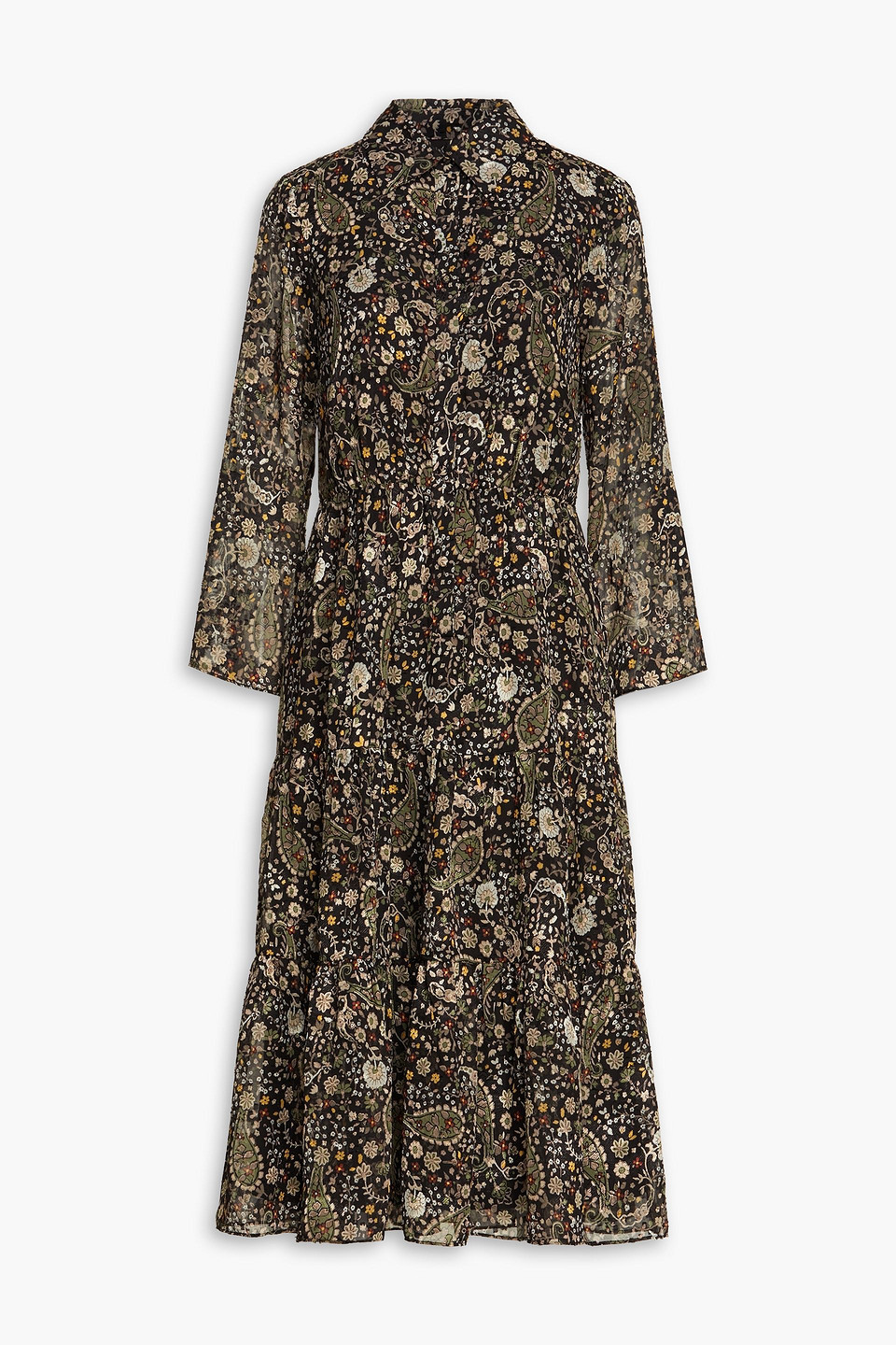 Printed georgette midi dress