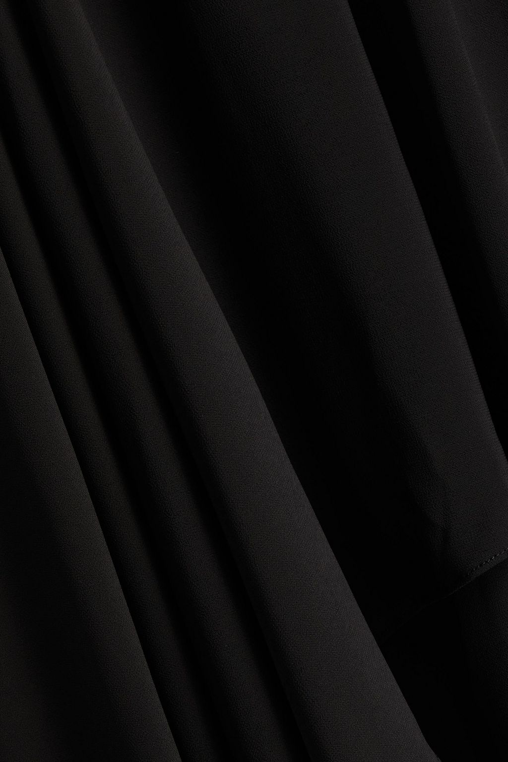 MIKAEL AGHAL Wrap-effect crepe midi skirt