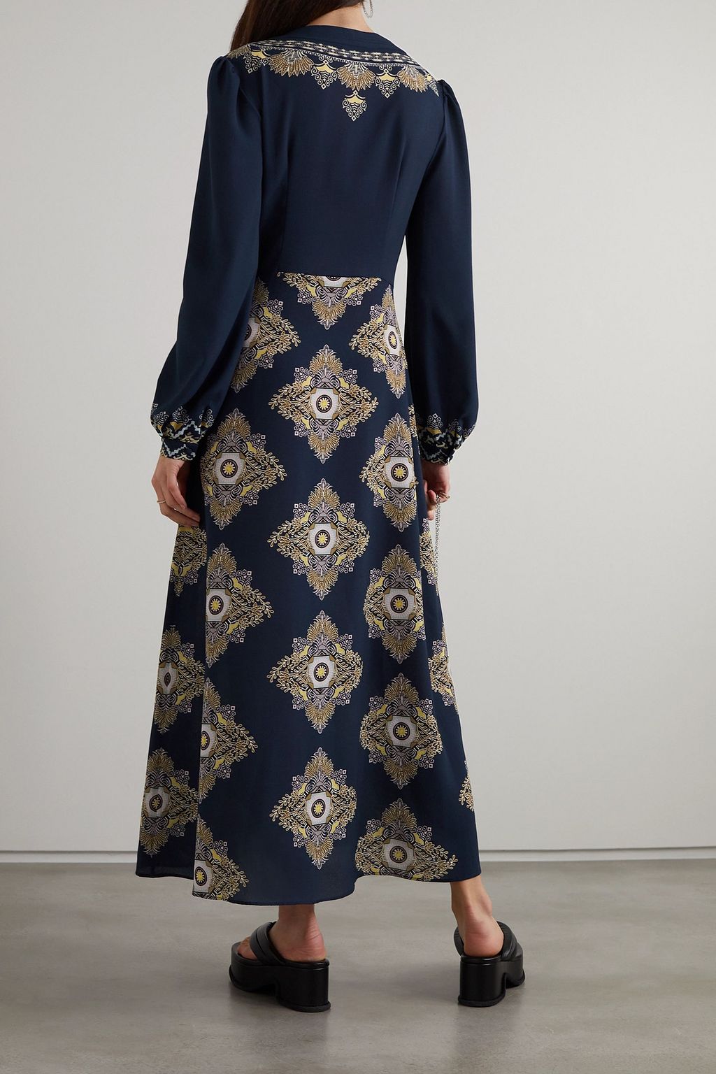 ETRO Printed crepe de chine midi dress
