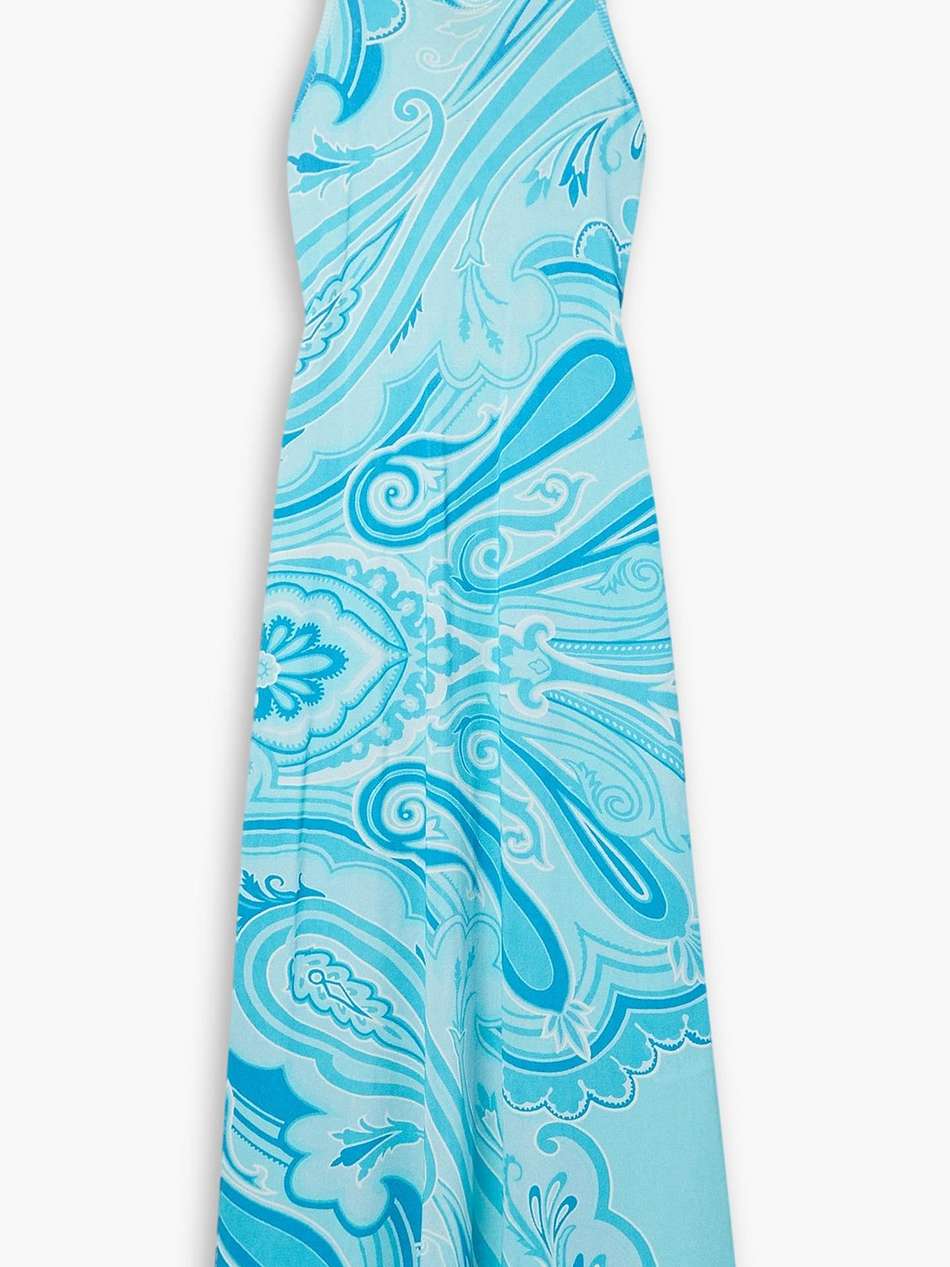 printed knitted maxi dress