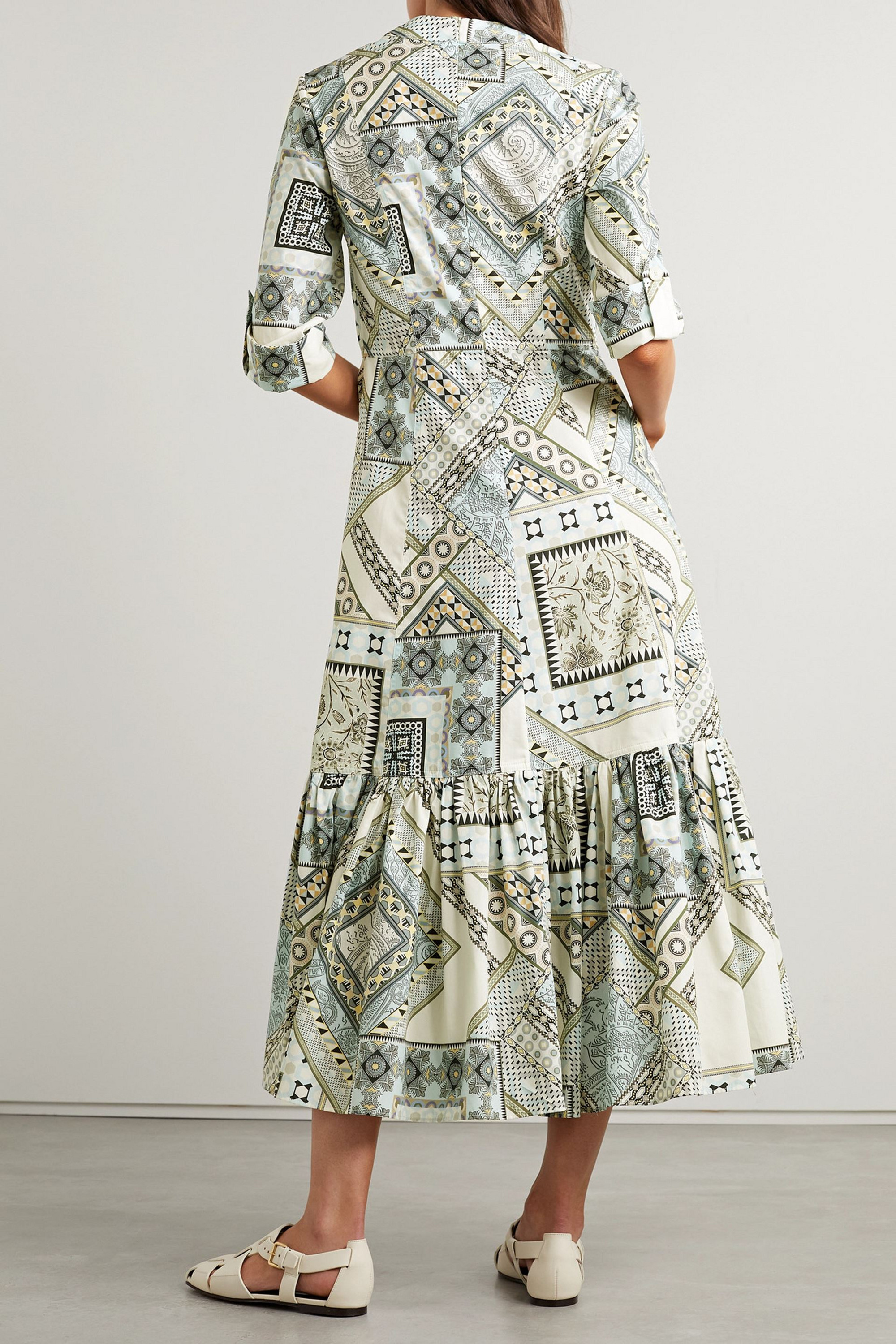 Etro Printed cotton-poplin midi dress thumbnail