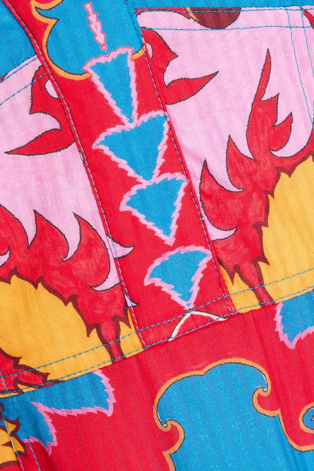 ETRO Printed cotton and silk-blend mousseline midi dress