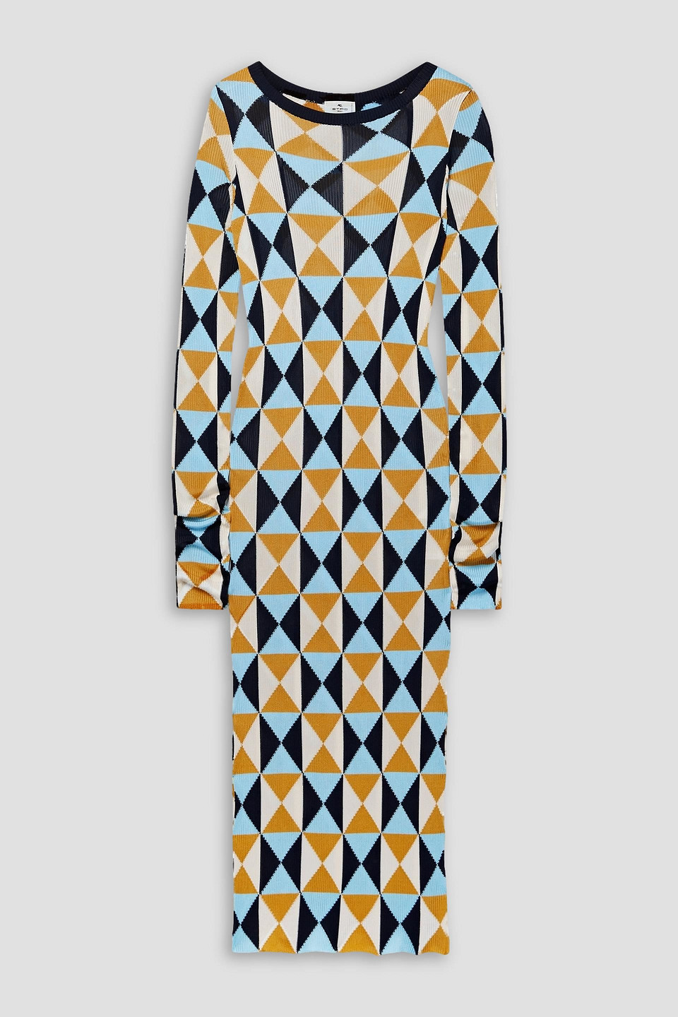 Etro Ribbed-knit Midi Dress In White