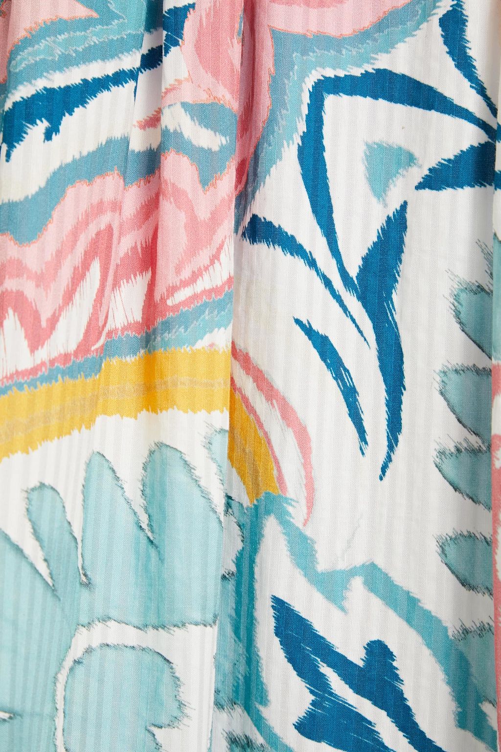 ETRO Pleated printed cotton and silk-blend maxi skirt