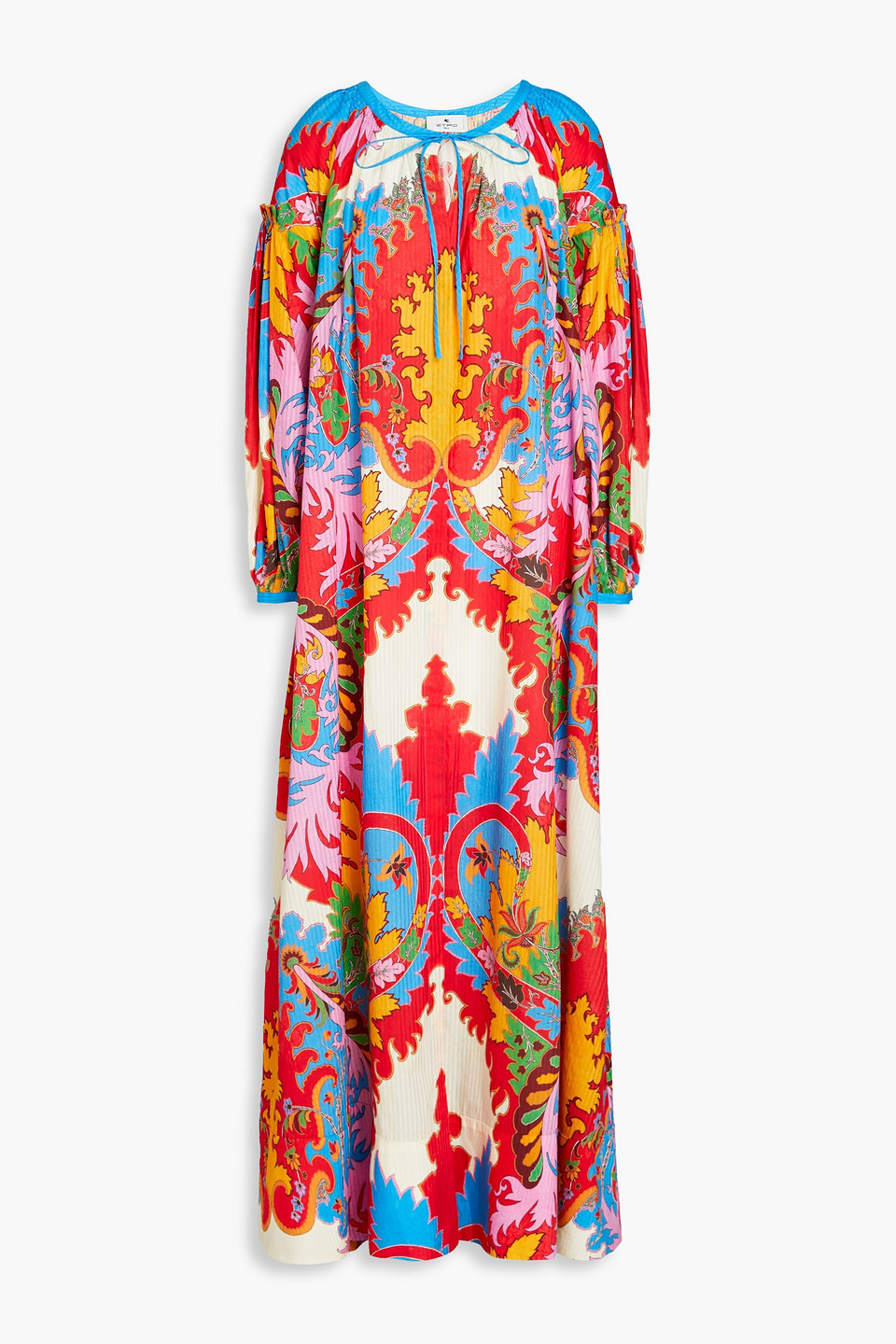 Paisley-print cotton and silk-blend maxi dress