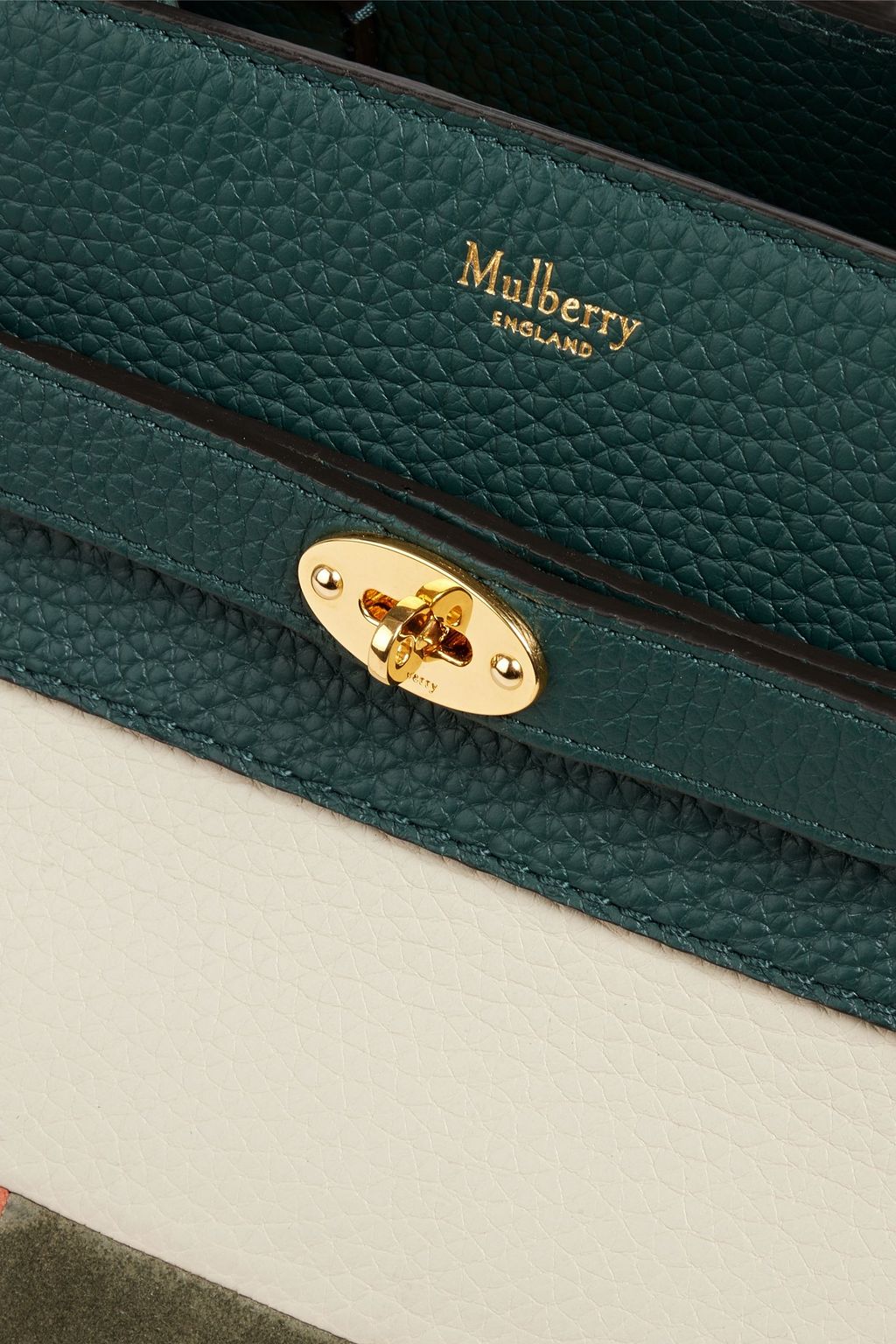 MULBERRY Bayswater patchwork pebbled-leather and suede tote
