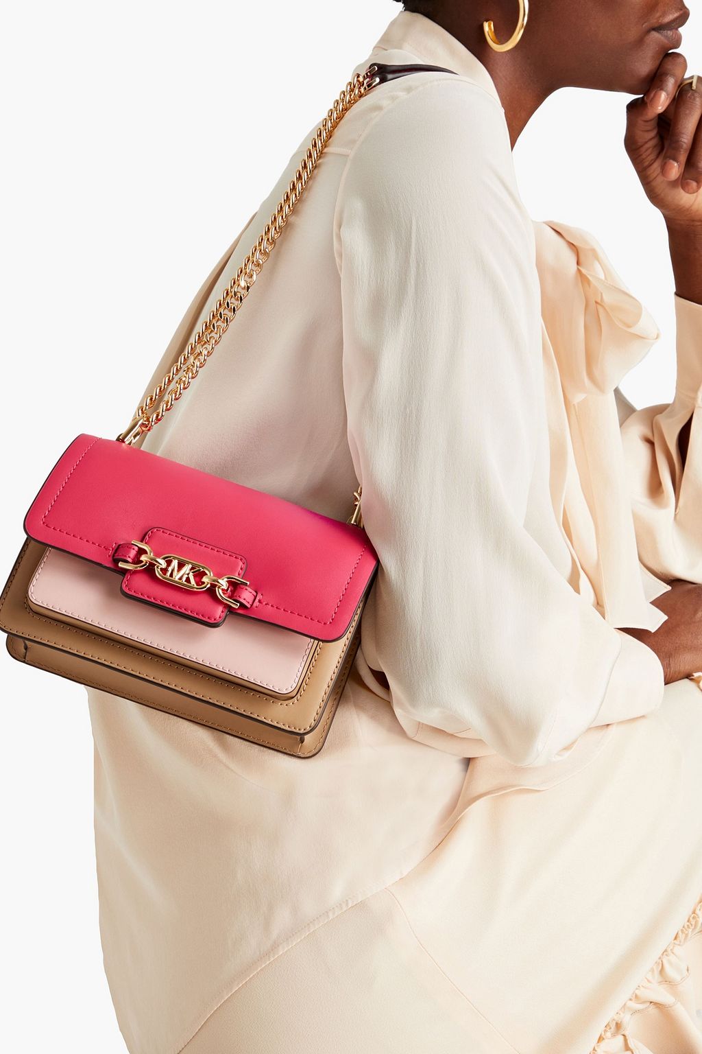 MICHAEL MICHAEL KORS Colorblock leather shoulder bag Sale up to 70