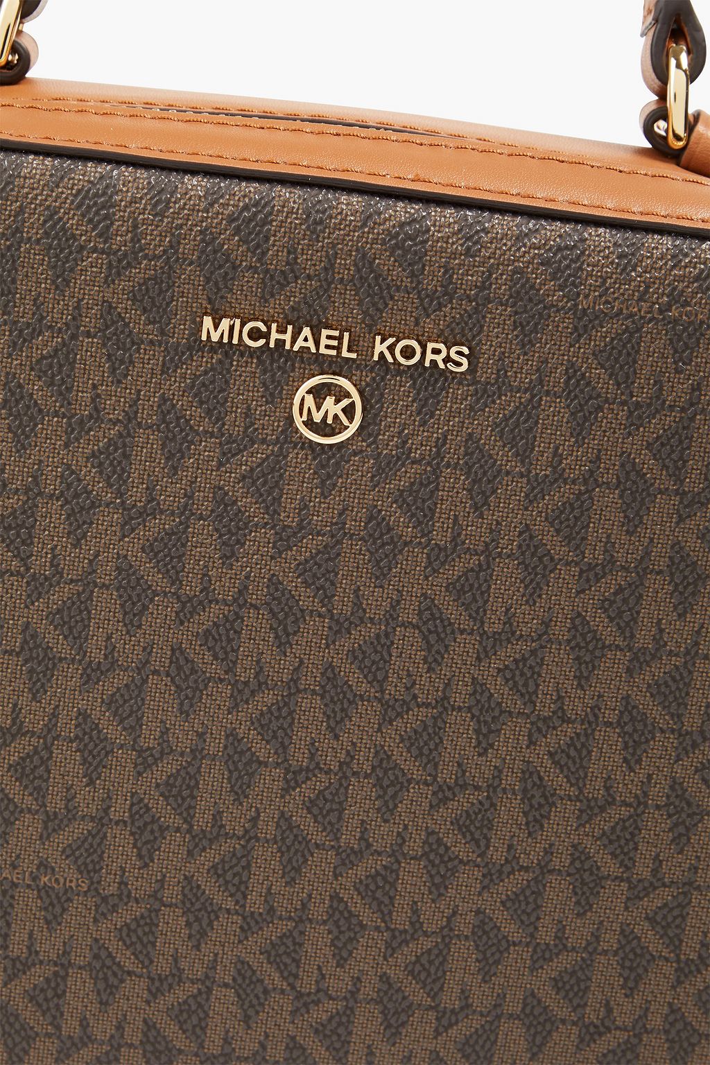 MICHAEL MICHAEL KORS Jet Set logo-print faux textured-leather tote