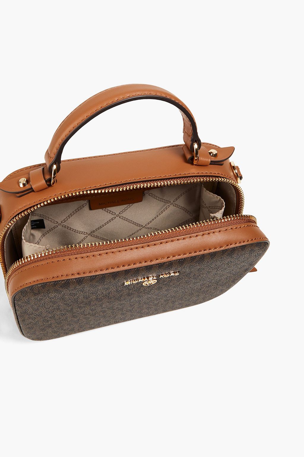 MICHAEL MICHAEL KORS Jet Set logo-print faux textured-leather tote
