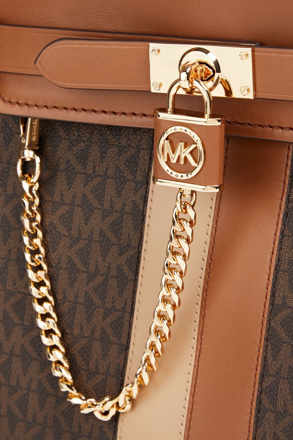 MICHAEL MICHAEL KORS Logo-print faux textured-leather tote