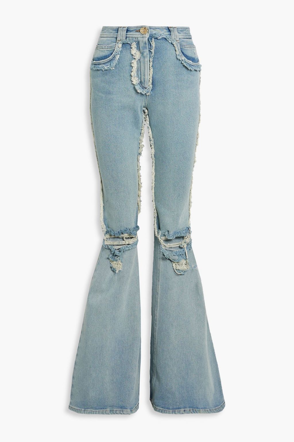 BALMAIN Distressed flared jeans | Sale up to 70% off | THE OUTNET