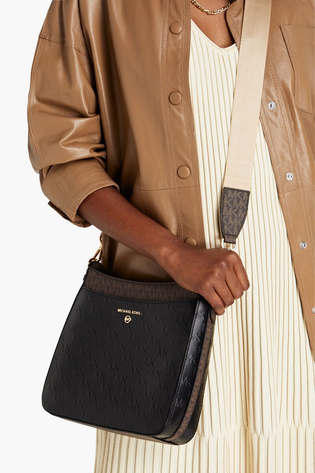 MICHAEL MICHAEL KORS Embossed leather shoulder bag