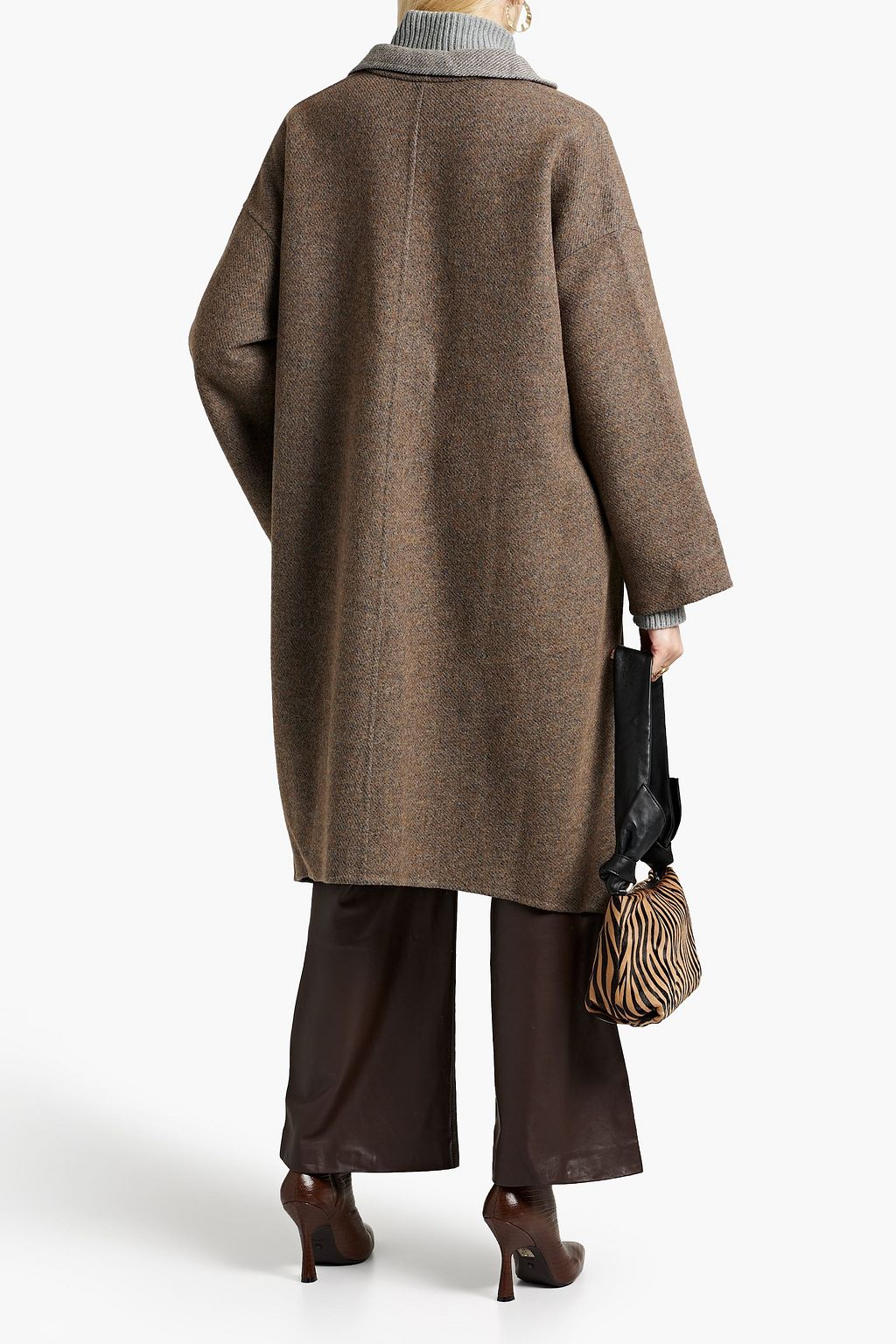 FABIANA FILIPPI Reversible brushed wool-blend twill  coat