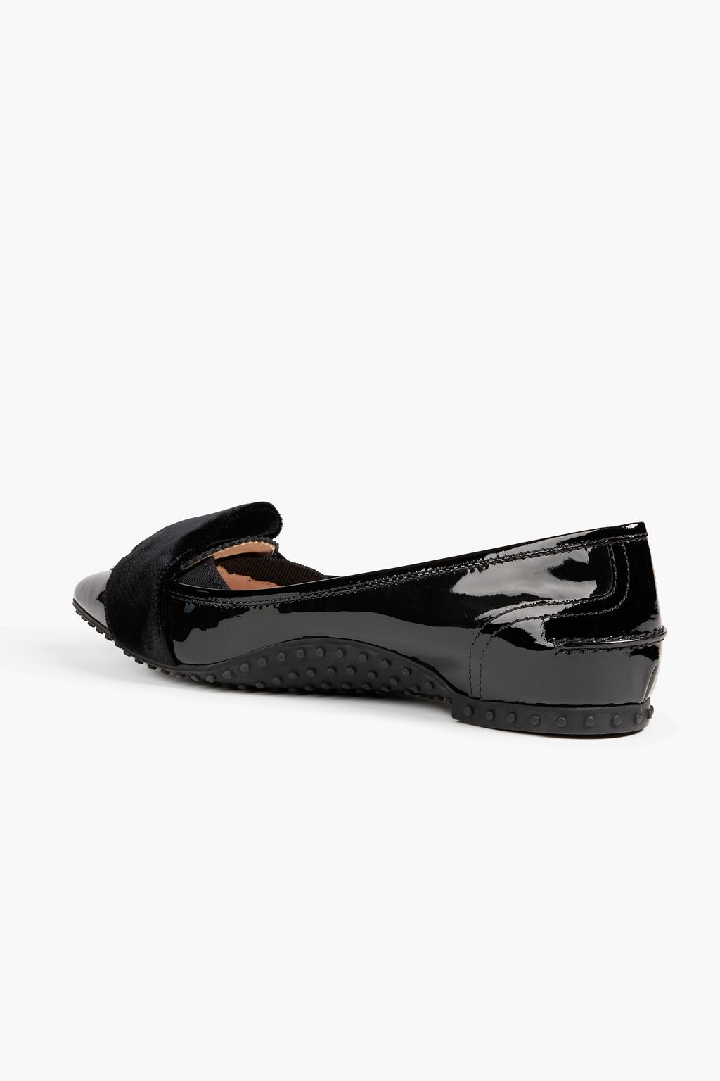 ALESSANDRO DELL'ACQUA X TOD'S Bow-embellished patent-leather point-toe flats