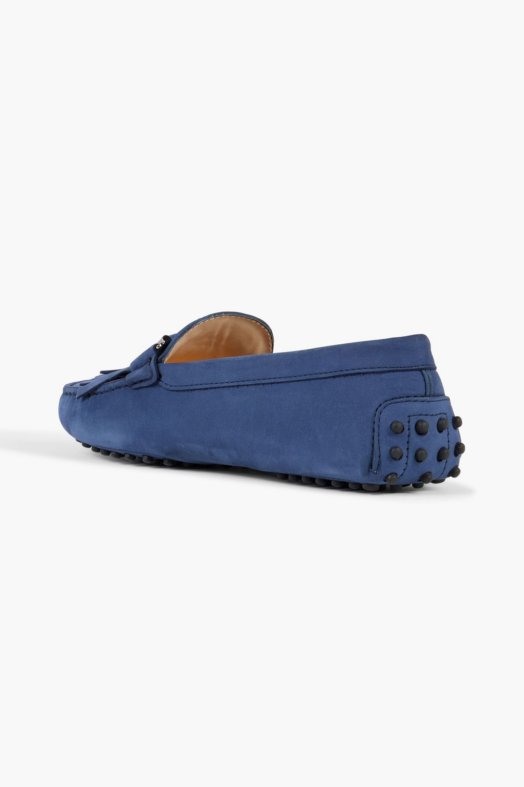 TOD'S Double T fringed suede loafers