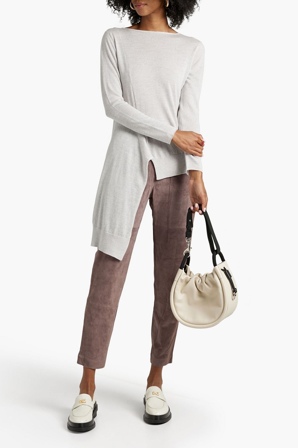 FABIANA FILIPPI Suede tapered pants