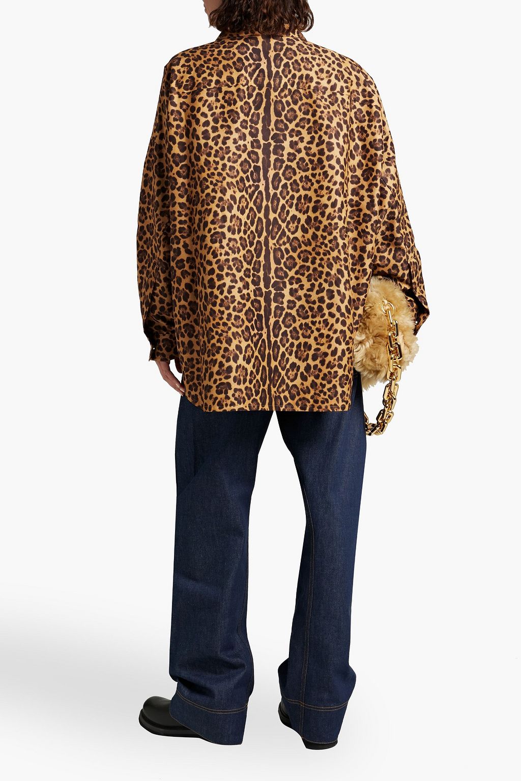 VALENTINO GARAVANI Leopard-print cotton and silk-blend jacket