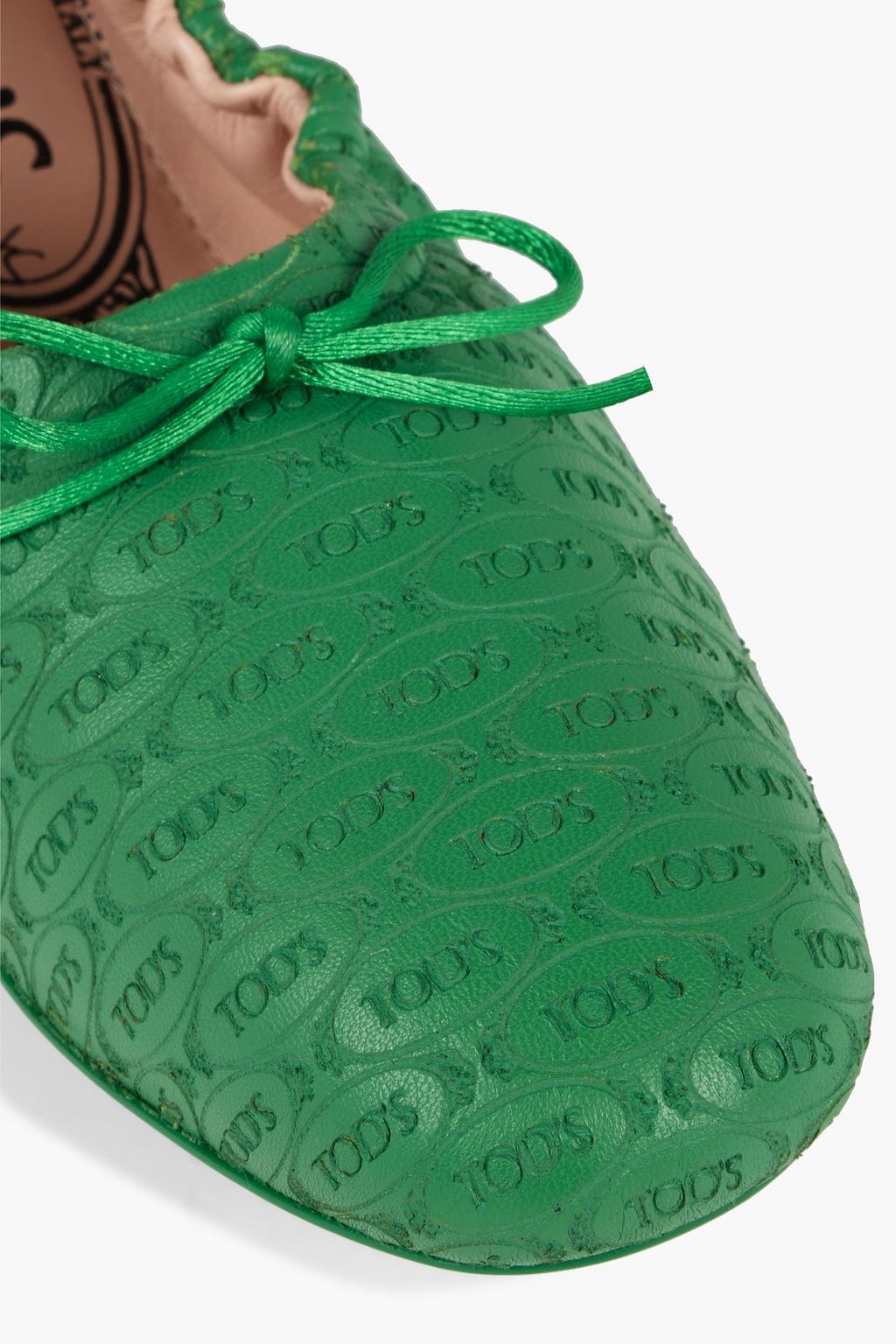 TOD'S + Alber Elbaz embossed leather ballet flats