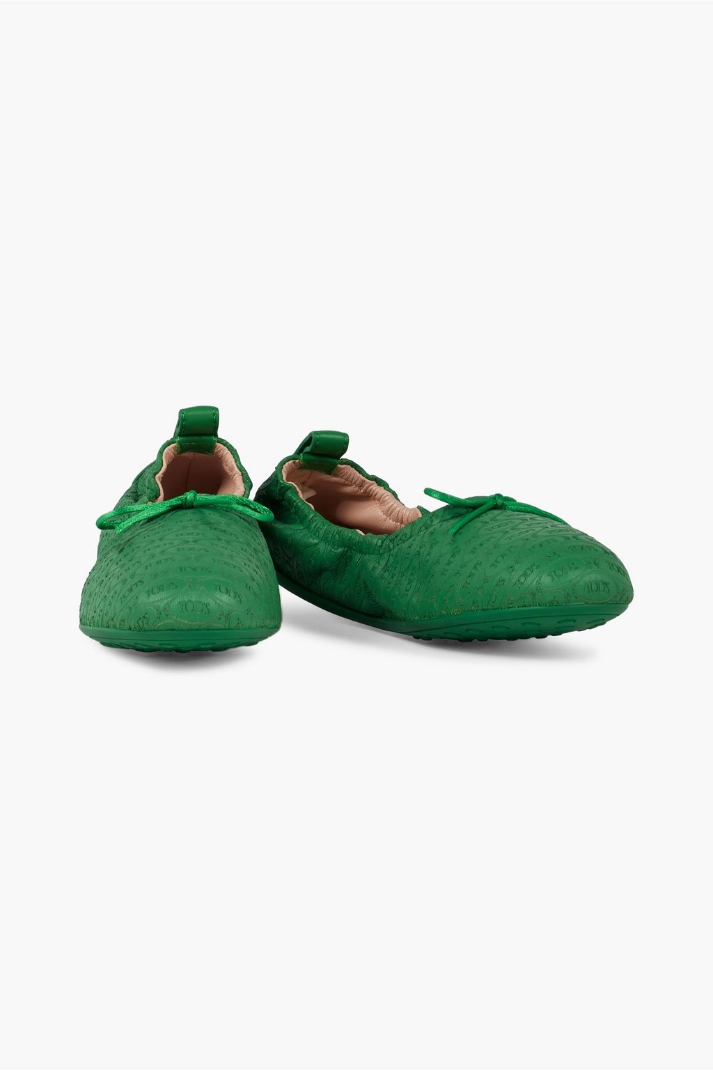 TOD'S + Alber Elbaz embossed leather ballet flats