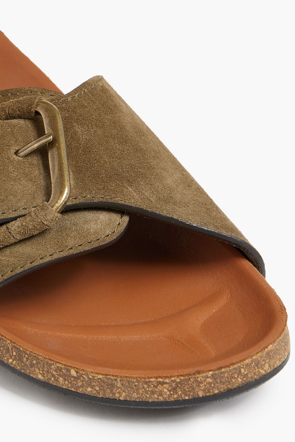 BA&SH Buckled studded suede sandals