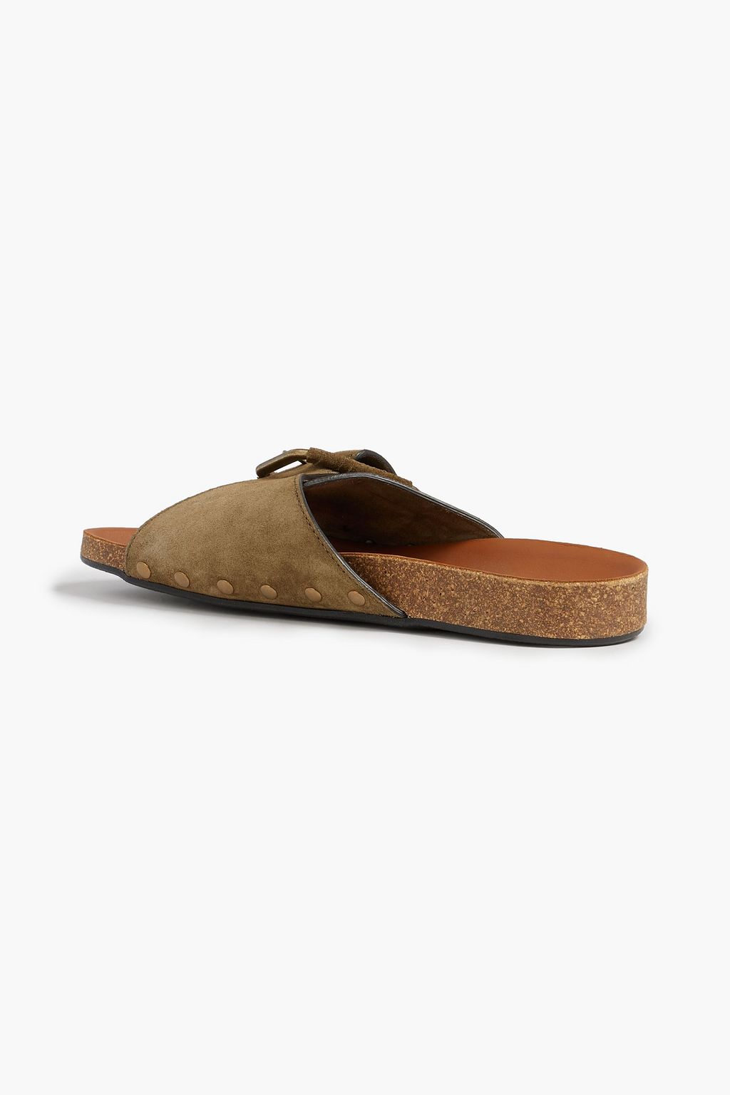 BA&SH Buckled studded suede sandals