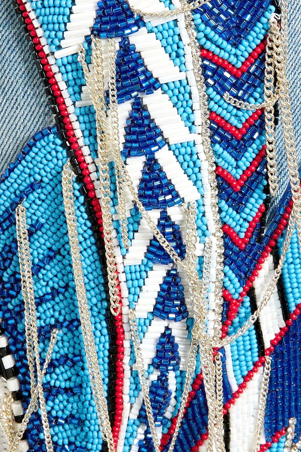 BALMAIN Embellished distressed high-rise slim-leg jeans