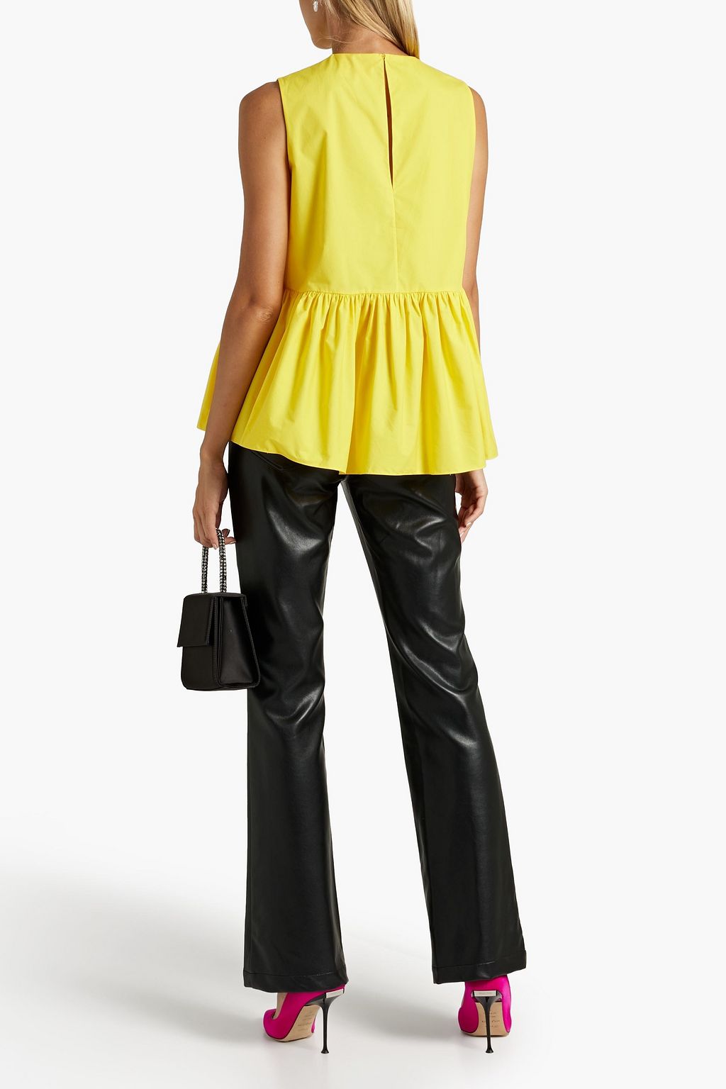 ROKSANDA Cotton-poplin peplum top