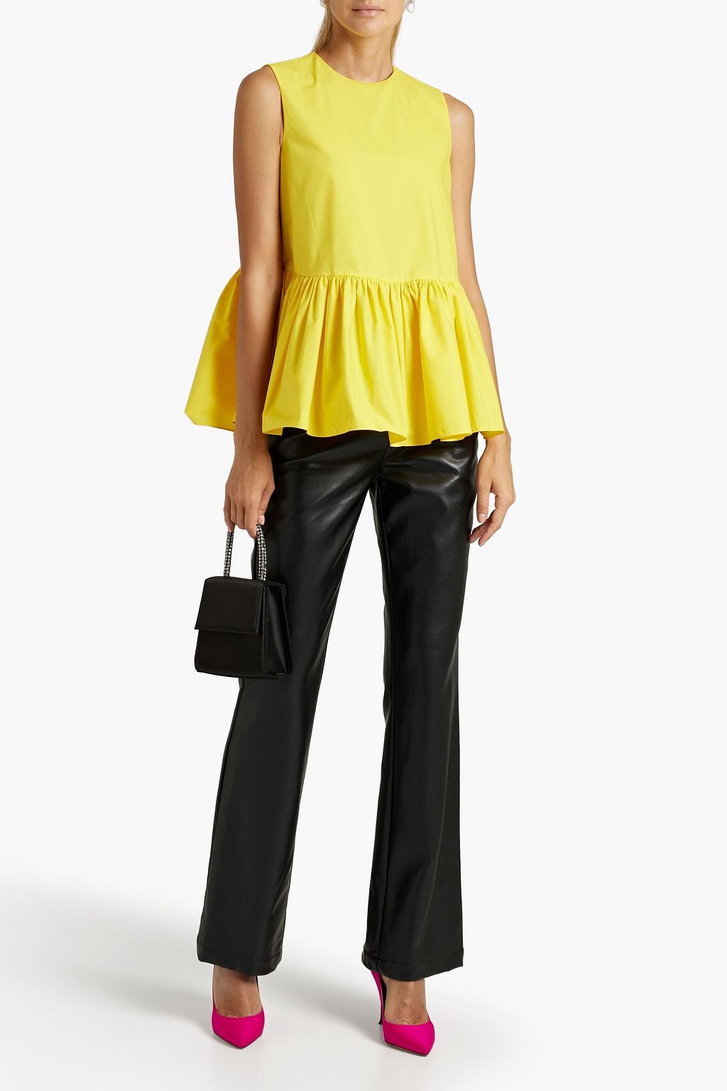 ROKSANDA Cotton-poplin peplum top