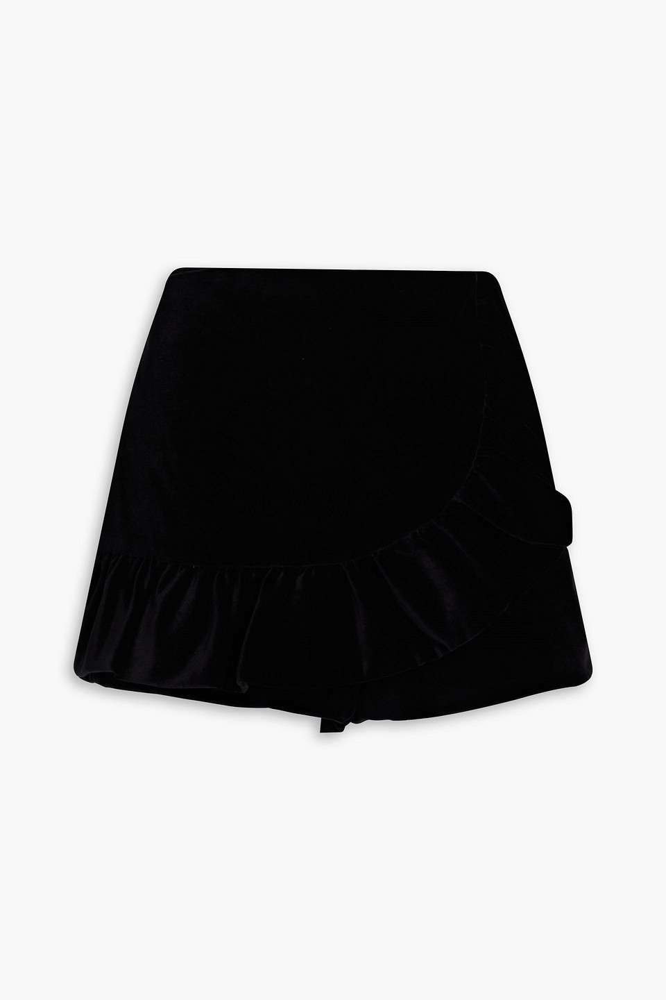 Red Valentino Velvet Shorts In Black