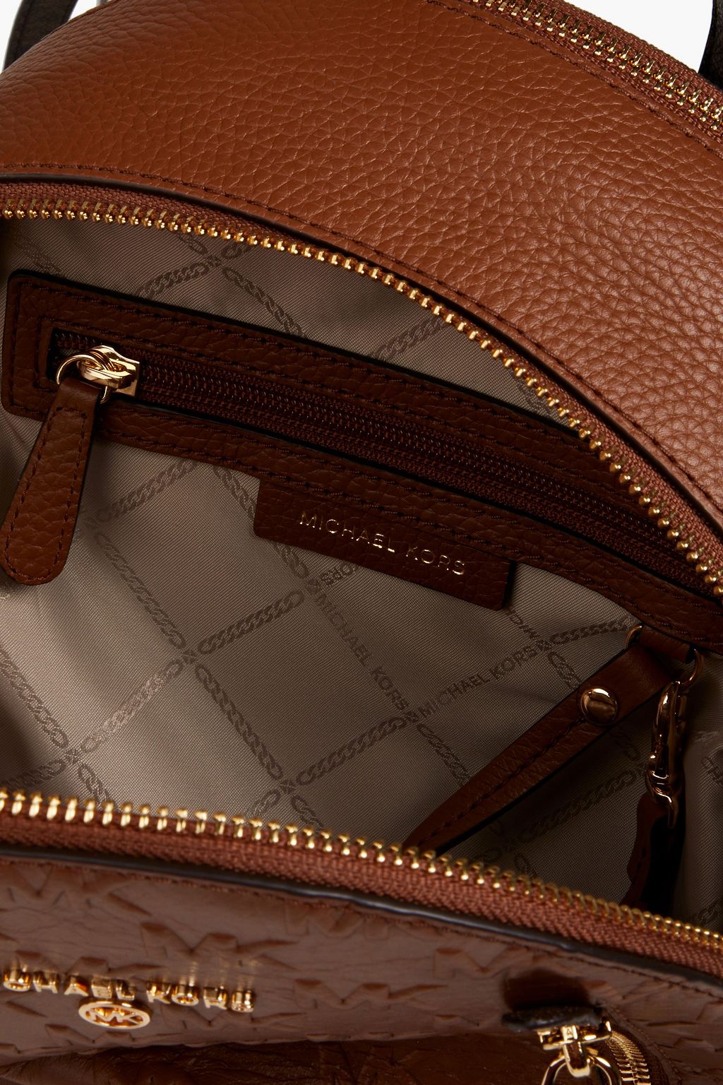 MICHAEL MICHAEL KORS Logo-print coated leather backpack