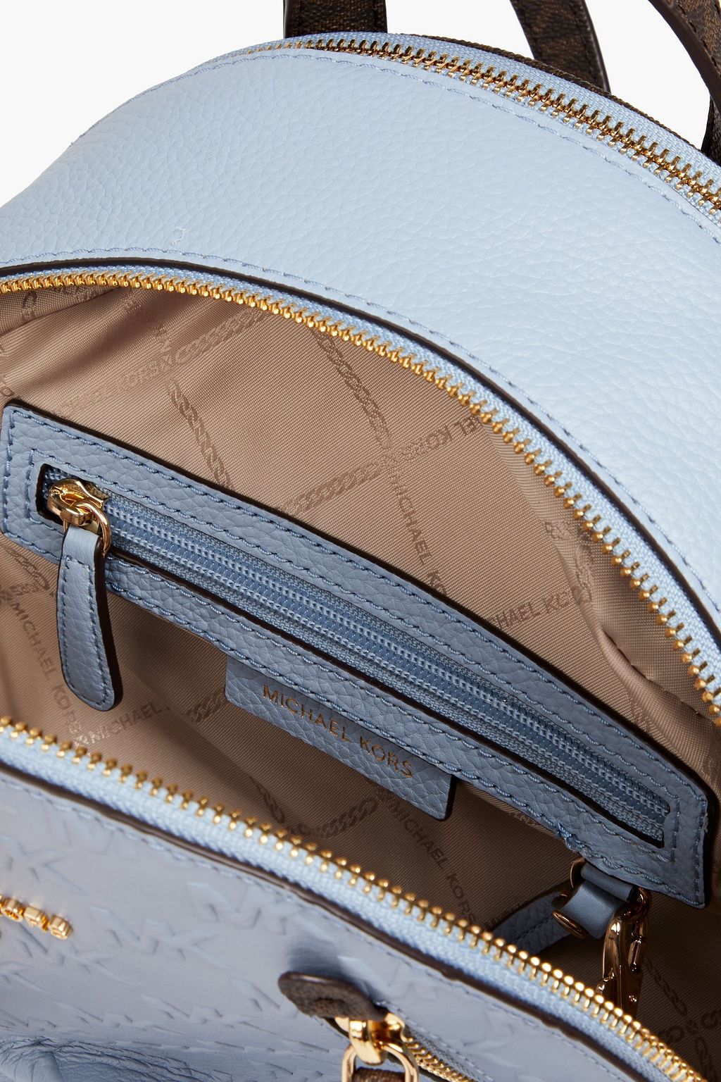 MICHAEL MICHAEL KORS Logo-print coated leather backpack