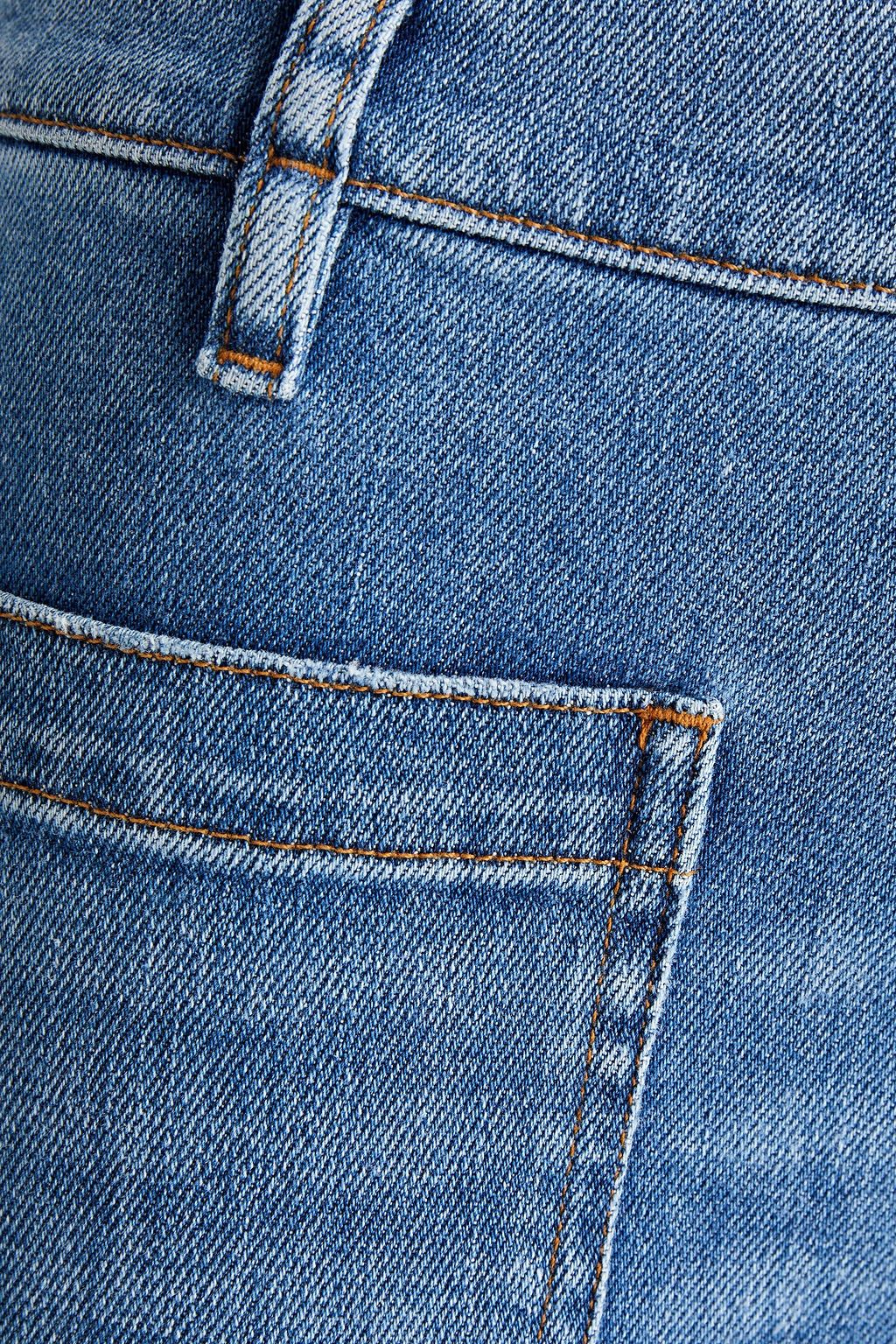REDVALENTINO Faded mid-rise flared jeans