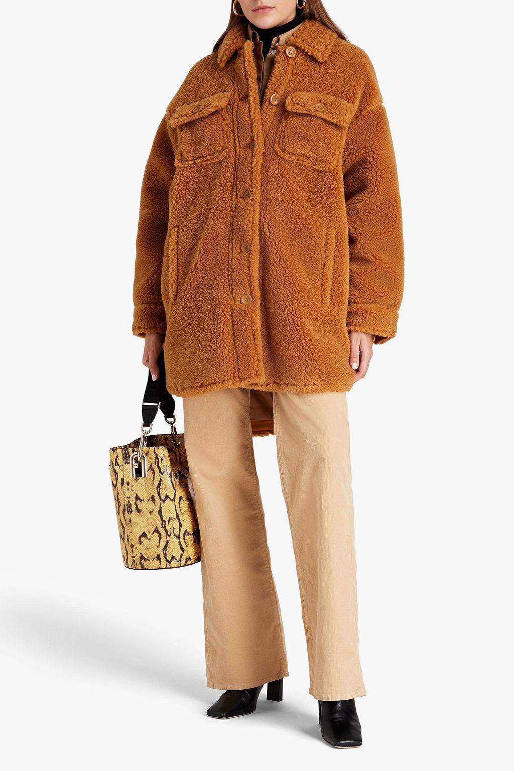 STAND STUDIO Sabi oversized faux shearling jacket