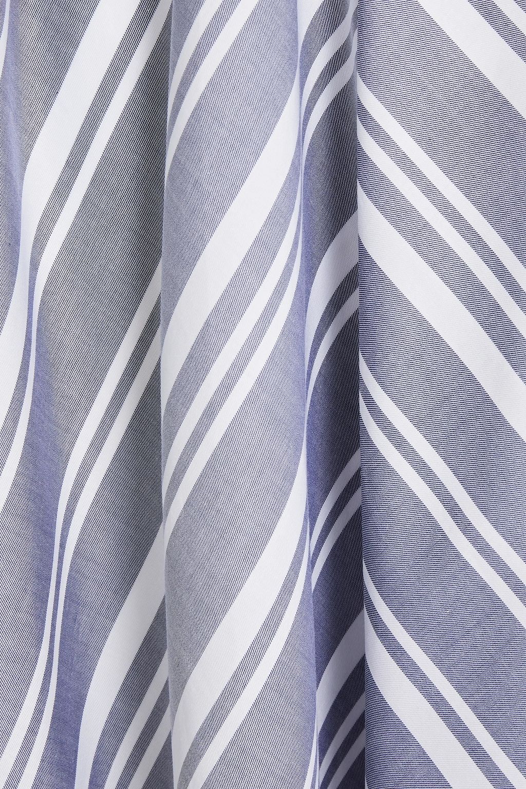 MYKKE HOFMANN Asymmetric striped cotton-twill midi dress