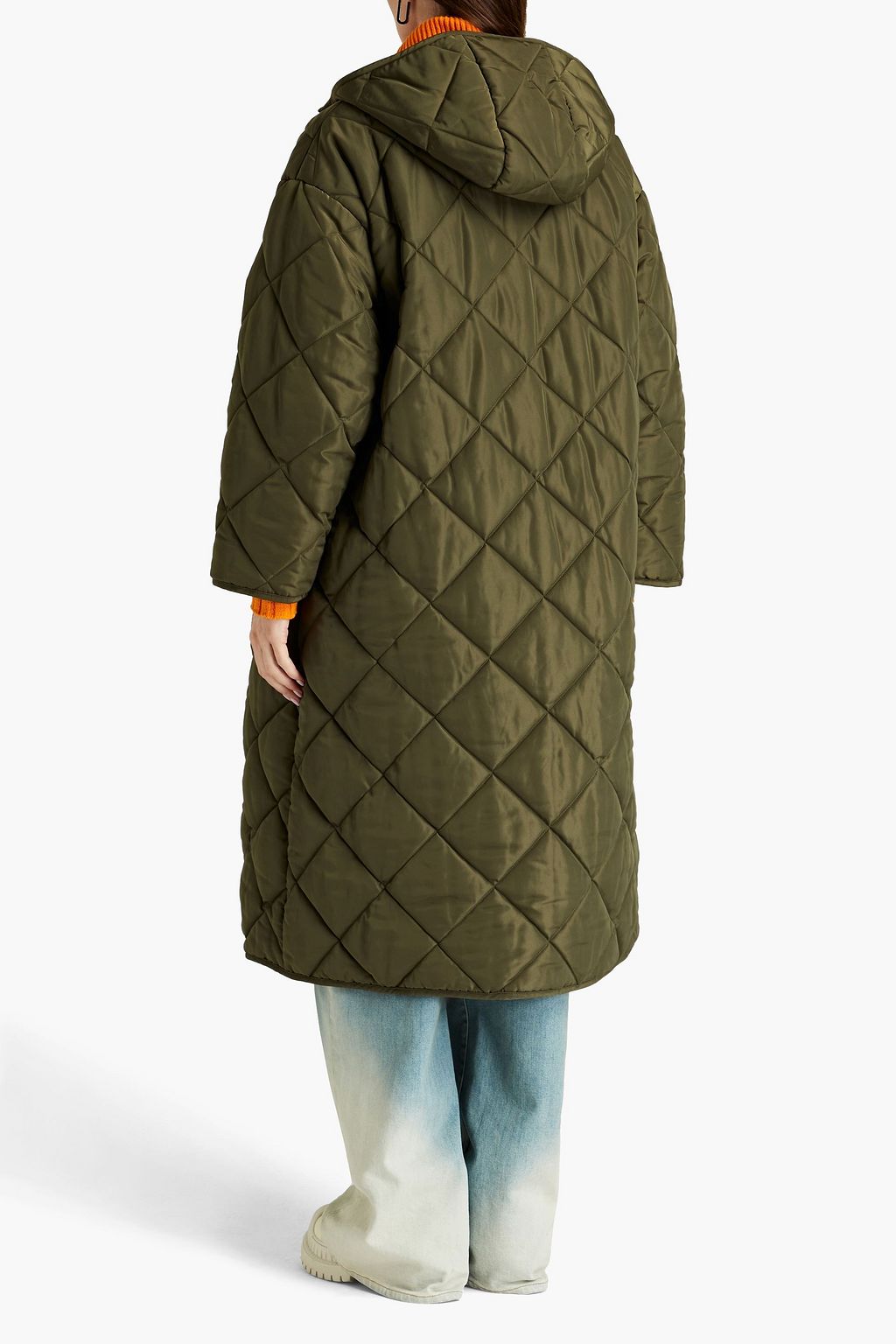 STAND STUDIO Sue oversized quilted shell hooded coat