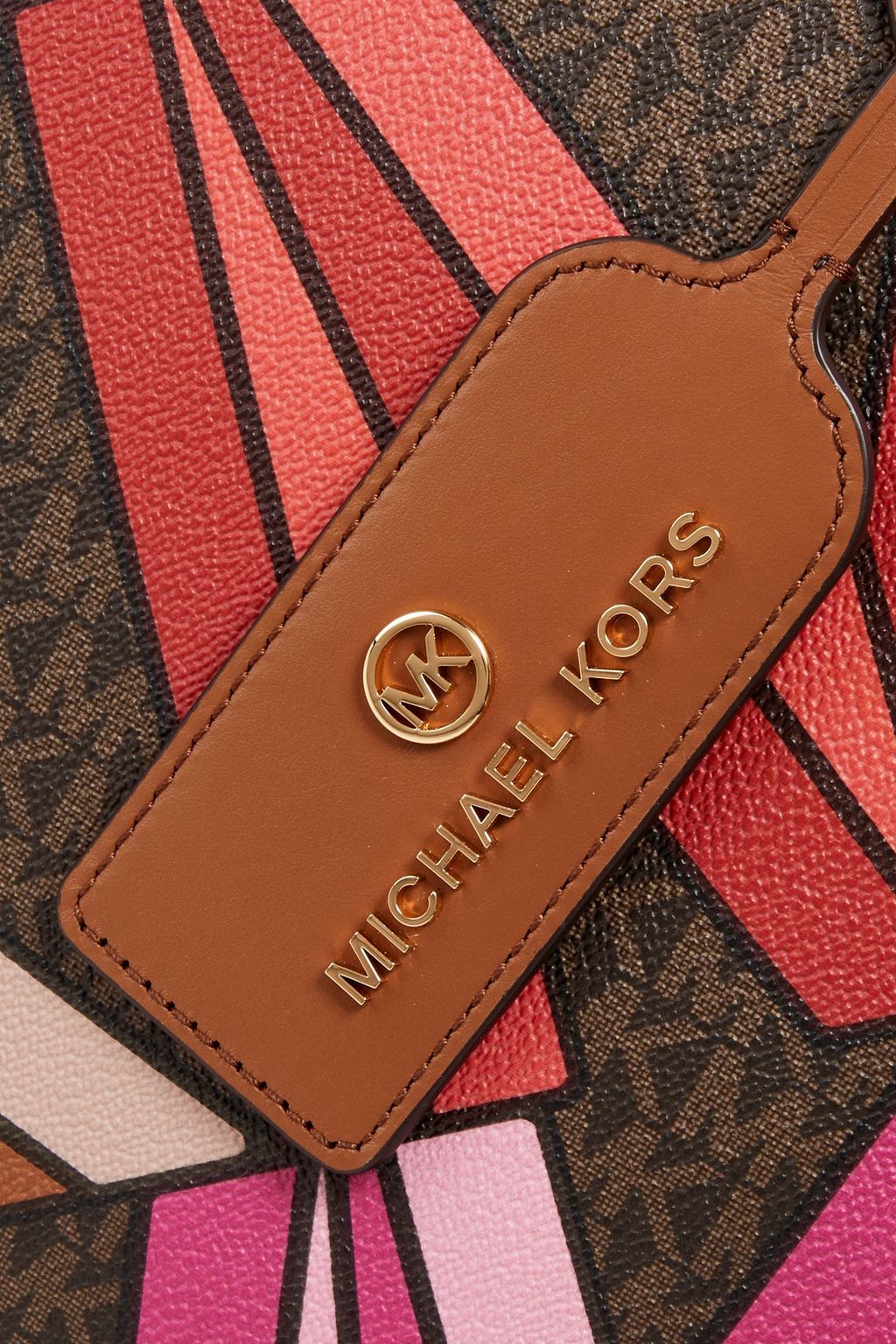 MICHAEL MICHAEL KORS Printed faux textured-leather tote