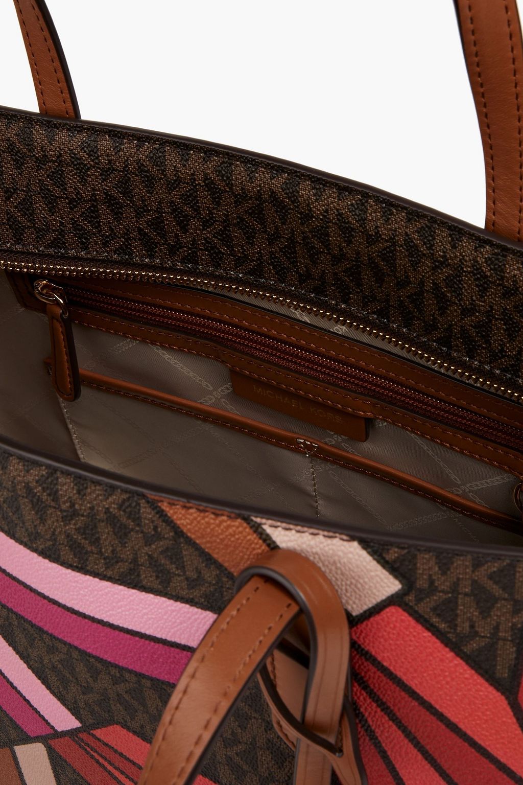MICHAEL MICHAEL KORS Printed faux textured-leather tote