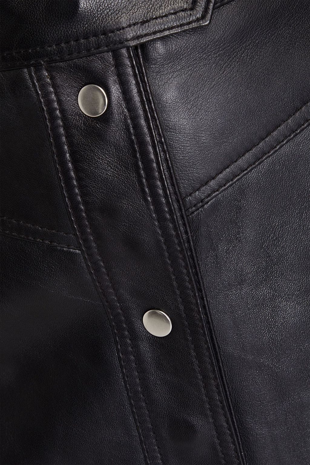 STAND STUDIO Gianna leather midi skirt