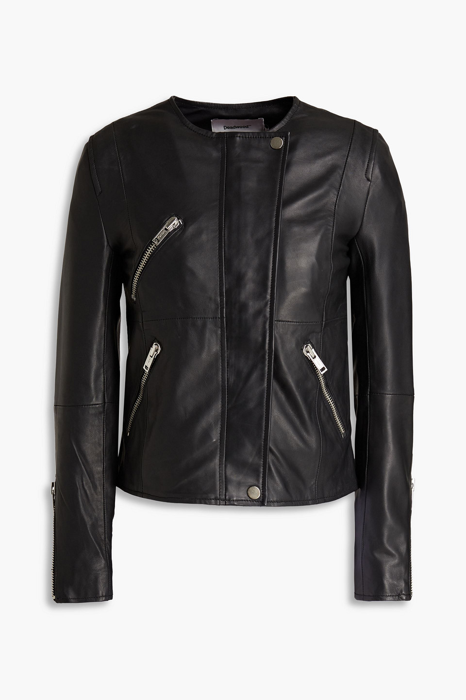 Deadwood Wren Leather Jacket In Black