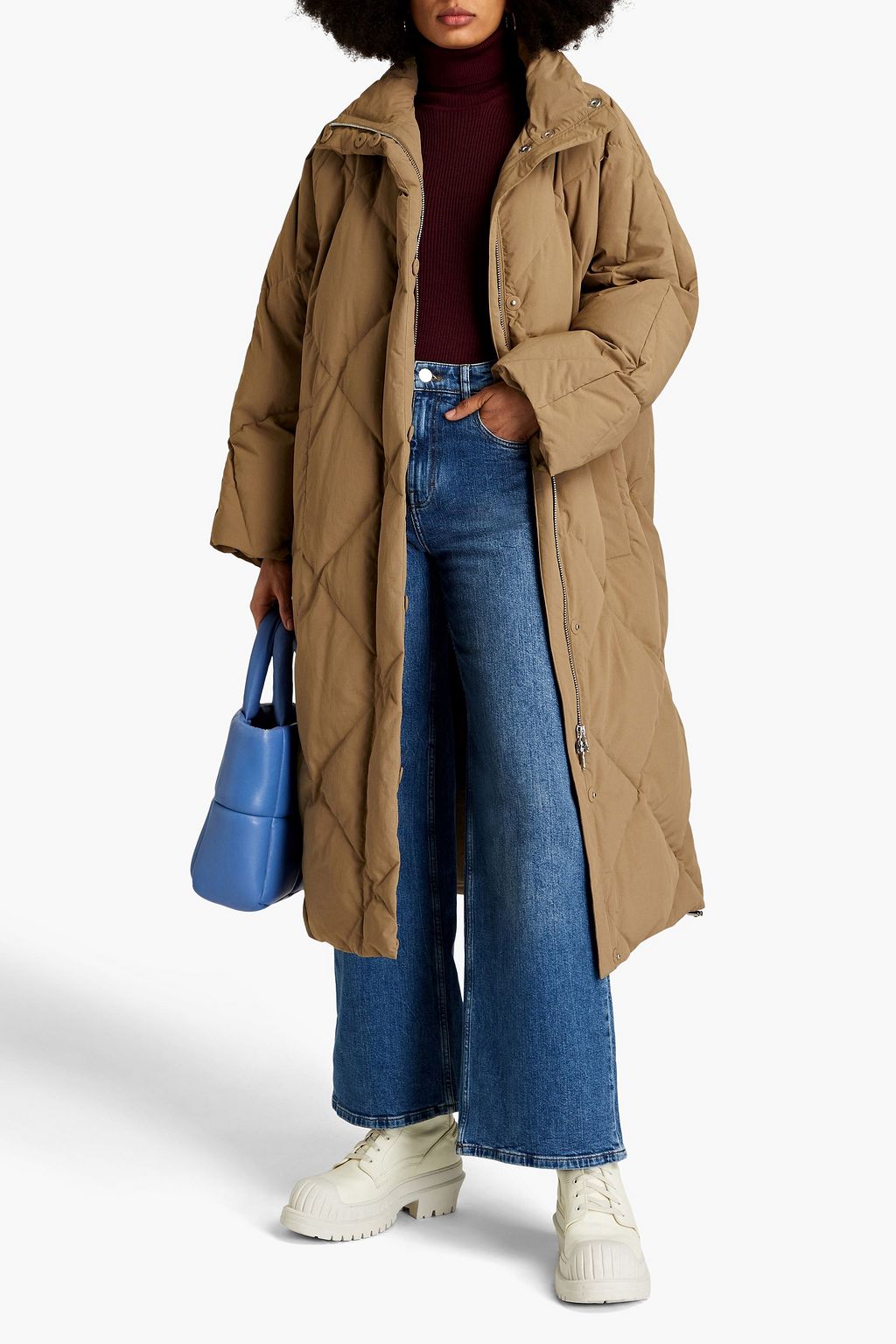 STAND STUDIO Anissa quilted shell down coat
