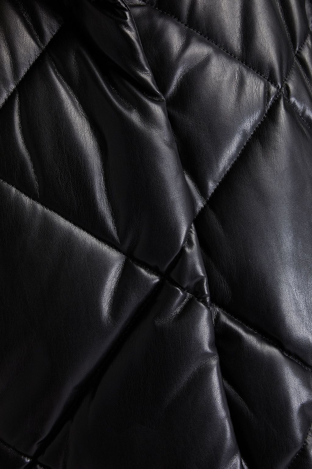STAND STUDIO Anissa quilted faux leather coat