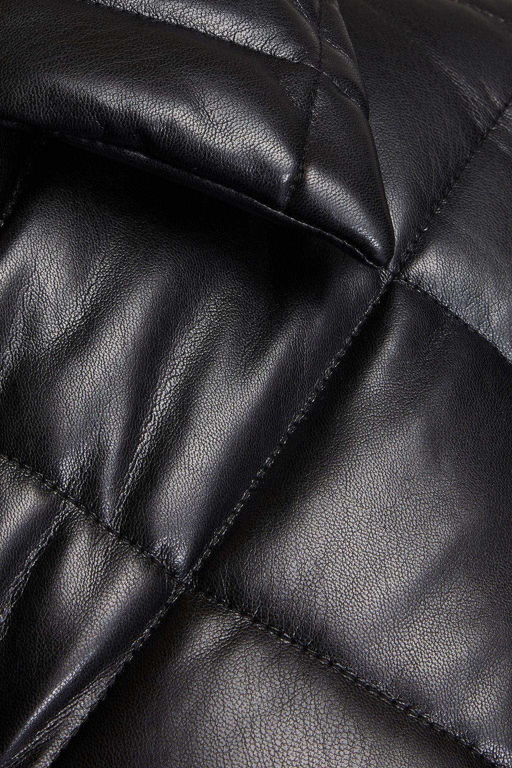 STAND STUDIO Dorothea quilted faux leather coat