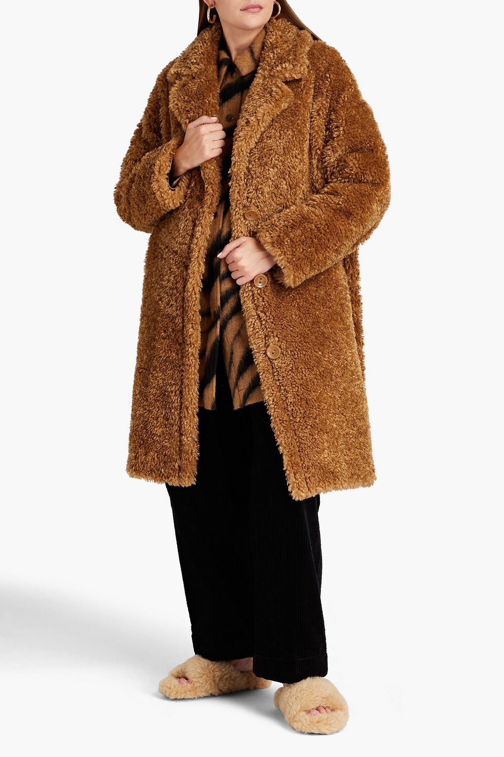 STAND STUDIO Anika oversized faux shearling coat