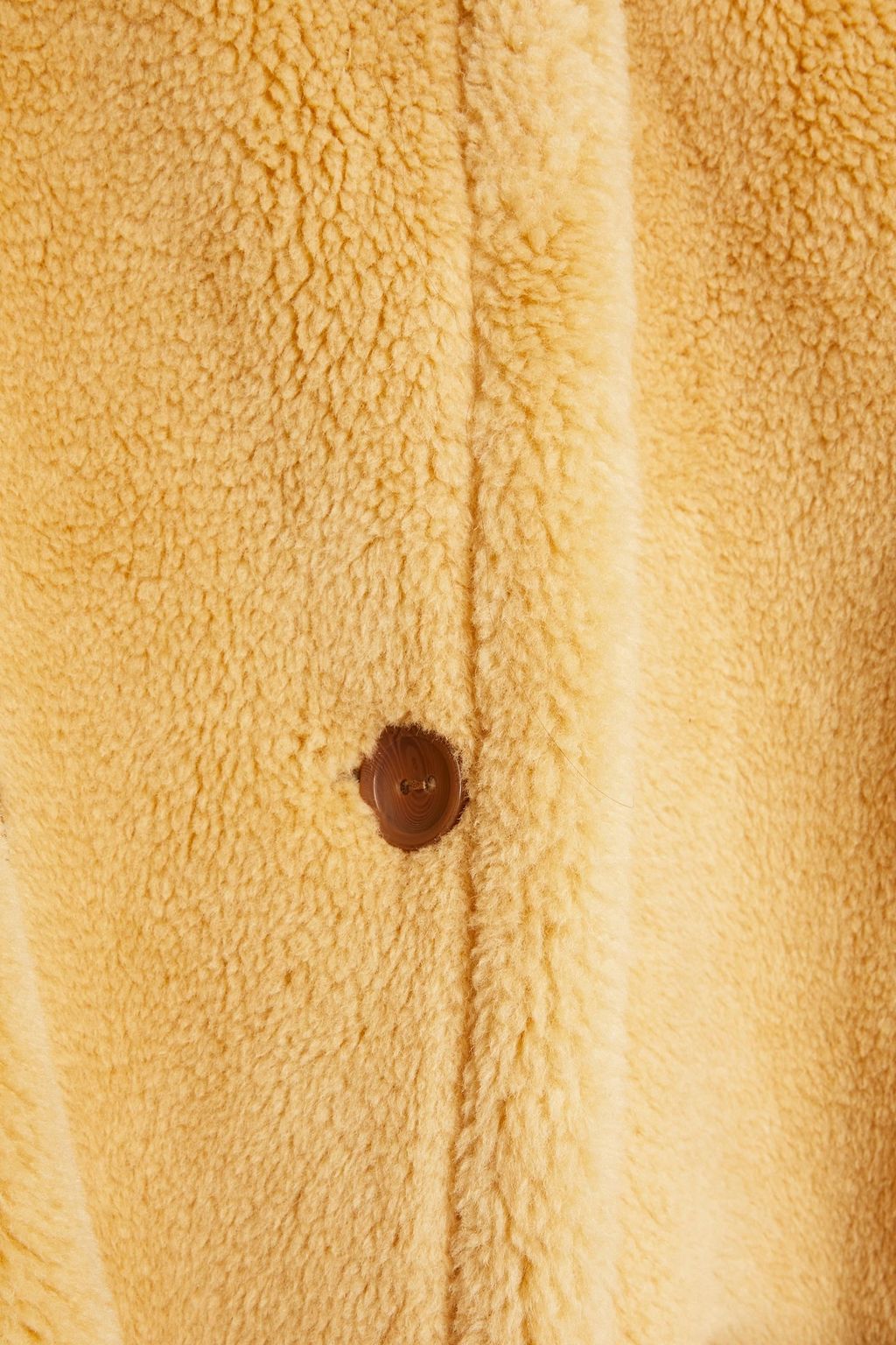 STAND STUDIO Nayeli double-breasted wool-blend faux shearling jacket