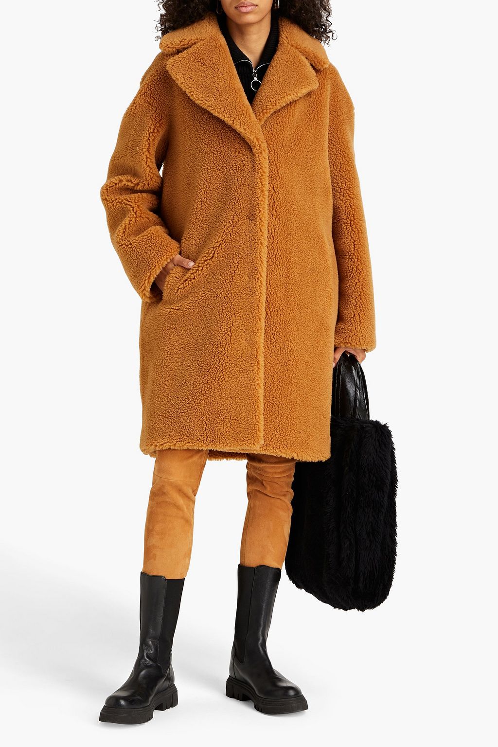 STAND STUDIO Camille faux shearling coat THE